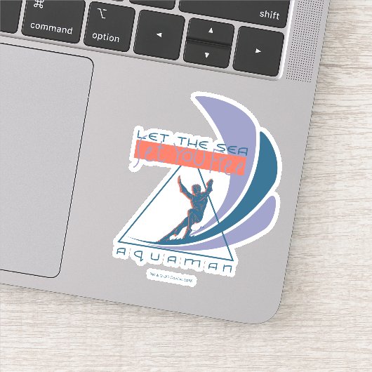 Aquaman | Laat het Zee je vrij Sticker (Detail)