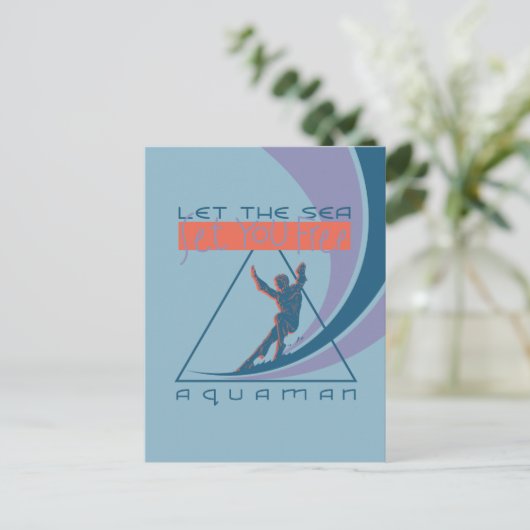 Aquaman | Laat het Zee je vrij Uitnodiging Briefkaart (Staand voorkant)