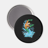 Aquaman Leaps in Wave Magneet (Voorkant / Achterkant)