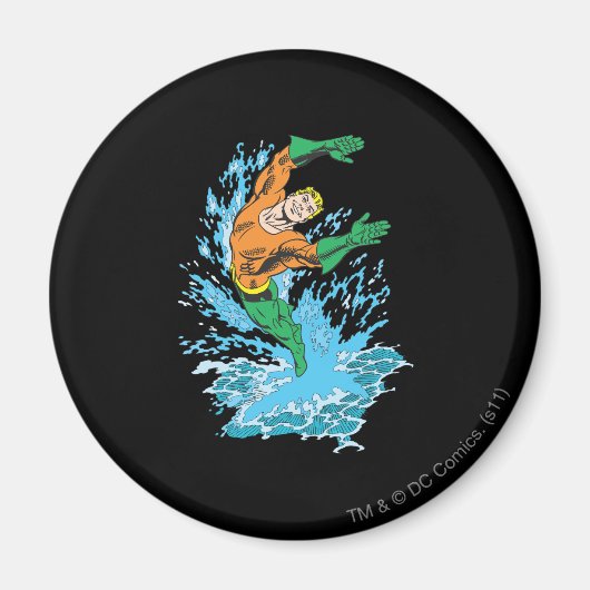 Aquaman Leaps in Wave Magneet (Voorkant)
