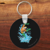 Aquaman Leaps in Wave Sleutelhanger (Voorkant)