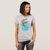 Aquaman Leaps in Wave T-shirt (Voorkant volledig)