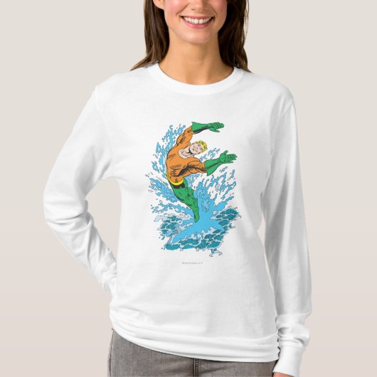 Aquaman Leaps in Wave T-shirt (Voorkant)