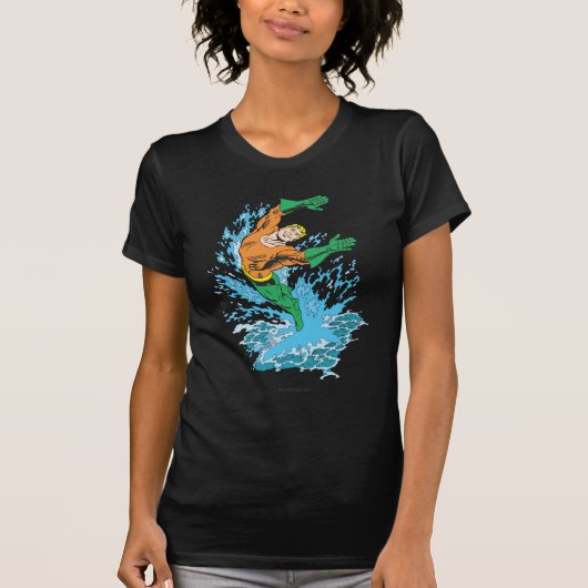 Aquaman Leaps in Wave T-shirt (Voorkant)