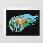 Aquaman Leaps Links Briefkaart (Voorkant / Achterkant)