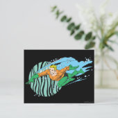 Aquaman Leaps Links Briefkaart (Staand voorkant)