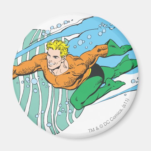 Aquaman Leaps Links Magneet (Voorkant)