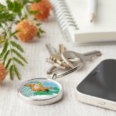 Aquaman Leaps Links Sleutelhanger (Zijkant)