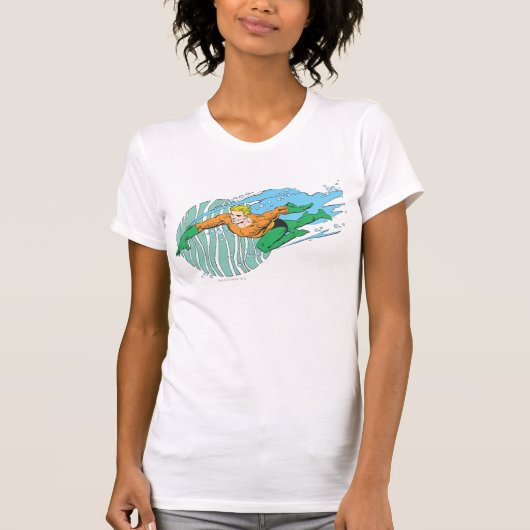 Aquaman Leaps Links T-shirt (Voorkant)