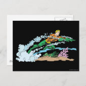 Aquaman leaps over koraal briefkaart (Voorkant / Achterkant)