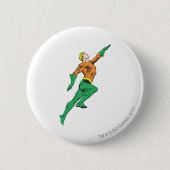 Aquaman Leaps Ronde Button 5,7 Cm (Voorkant)