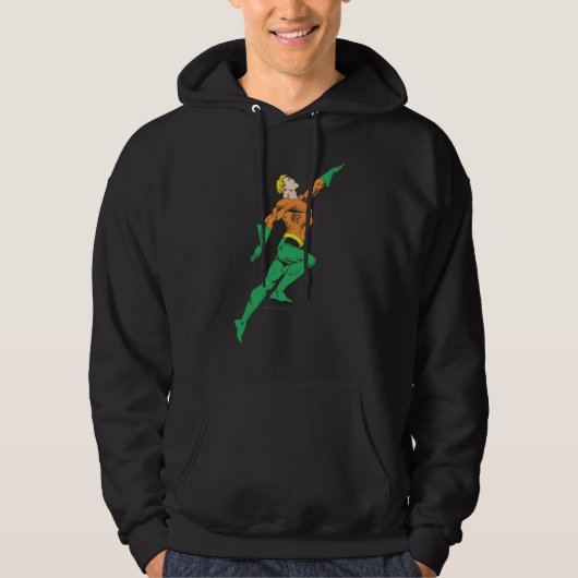 Aquaman leaps up hoodie (Voorkant)