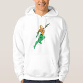 Aquaman leaps up hoodie (Voorkant)
