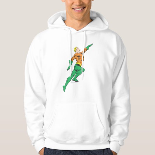 Aquaman leaps up hoodie (Voorkant)
