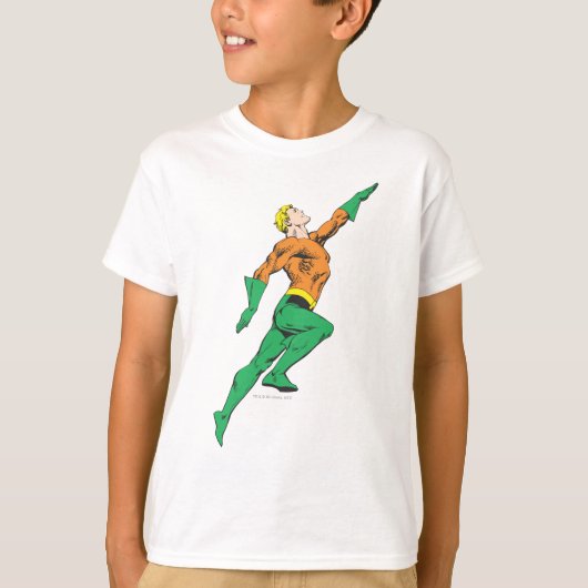 Aquaman leaps up t-shirt (Voorkant)