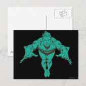 Aquaman Lunging Forward - Blauwgroen Briefkaart (Voorkant / Achterkant)