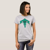 Aquaman Lunging Forward - Blauwgroen T-shirt (Voorkant volledig)