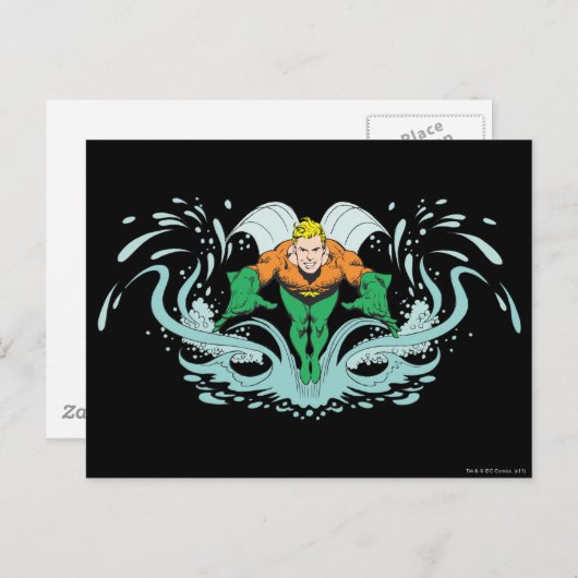 Aquaman Lunging Forward Briefkaart (Voorkant / Achterkant)
