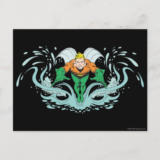 Aquaman Lunging Forward Briefkaart (Voorkant)