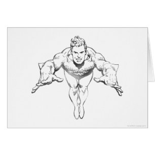 Aquaman Lunging Forward BW