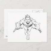 Aquaman Lunging Forward BW Briefkaart (Voorkant / Achterkant)