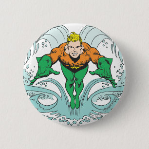 Aquaman Lunging Forward Ronde Button 5,7 Cm