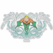 Aquaman Lunging Forward Sticker (Voorkant)