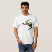 Aquaman Lunging met Spear T-shirt (Voorkant volledig)