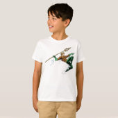Aquaman Lunging met Spear T-shirt (Voorkant volledig)