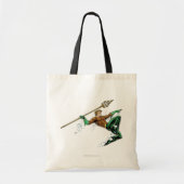 Aquaman Lunging met Spear Tote Bag (Voorkant)