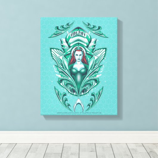 Aquaman | Mera Grafisch Canvas Afdruk (Insitu (Houten vloer))
