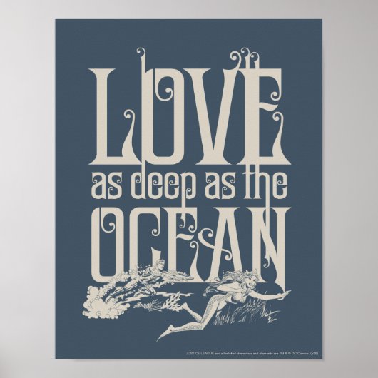 Aquaman & Mera - liefde even diep als de oceaan Poster (Voorkant)