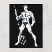 Aquaman met Pitchfork BW Briefkaart (Voorkant)