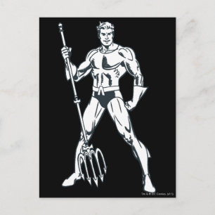 Aquaman met Pitchfork BW Briefkaart