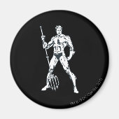 Aquaman met Pitchfork BW Magneet (Voorkant)