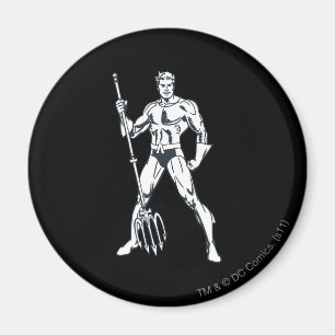 Aquaman met Pitchfork BW Magneet