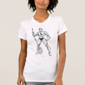 Aquaman met Pitchfork BW T-shirt (Voorkant)