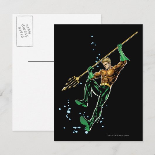 Aquaman met Spear Briefkaart (Voorkant / Achterkant)