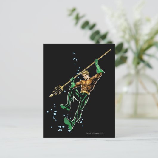 Aquaman met Spear Briefkaart (Staand voorkant)
