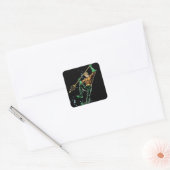 Aquaman met Spear Vierkante Sticker (Envelop)