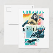 Aquaman | Modernist Aquaman & Black Manta Graphic Briefkaart (Voorkant / Achterkant)