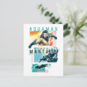 Aquaman | Modernist Aquaman & Black Manta Graphic Briefkaart (Staand voorkant)