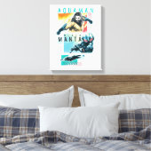 Aquaman | Modernist Aquaman & Black Manta Graphic Canvas Afdruk (Insitu (Slaapkamer))