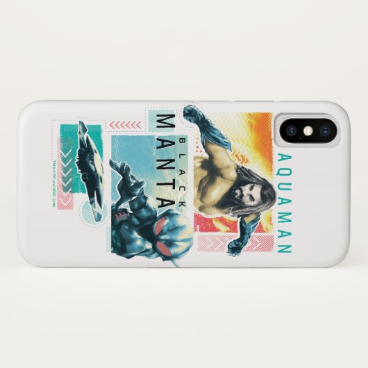 Aquaman | Modernist Aquaman & Black Manta Graphic Case-Mate iPhone Case (Achterkant (horizontaal))