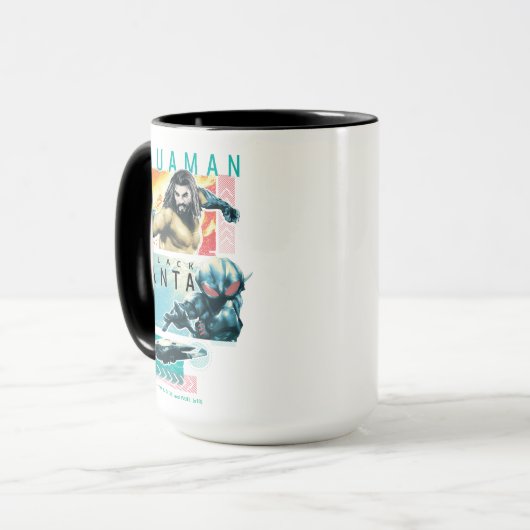 Aquaman | Modernist Aquaman & Black Manta Graphic Mok (Voorkant links)