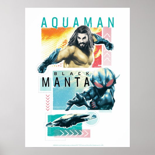 Aquaman | Modernist Aquaman & Black Manta Graphic Poster (Voorkant)