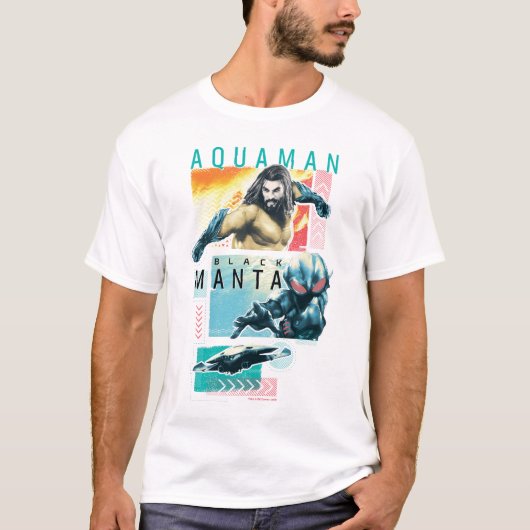 Aquaman | Modernist Aquaman & Black Manta Graphic T-shirt (Voorkant)
