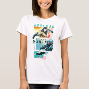 Aquaman Modernist Aquaman & Black Manta Graphic T-shirt