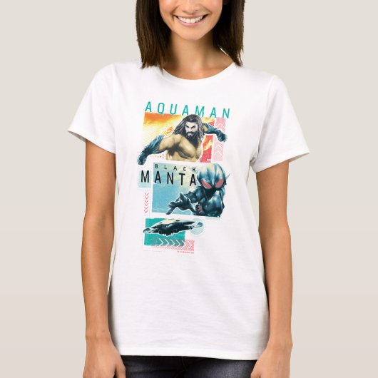 Aquaman | Modernist Aquaman & Black Manta Graphic T-shirt (Voorkant)