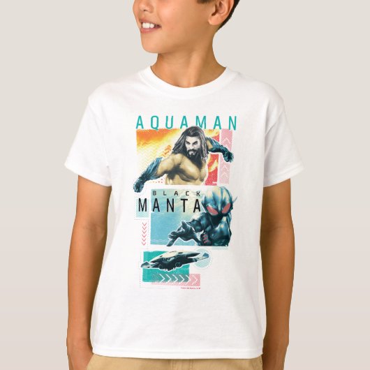 Aquaman | Modernist Aquaman & Black Manta Graphic T-shirt (Voorkant)